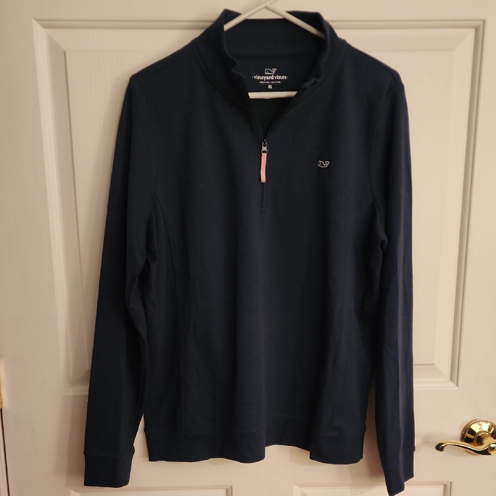 Vineyard Vines Women's Navy Quarter-Zip Sweatshirt